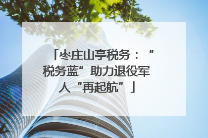 枣庄山亭税务：“税务蓝”助力退役军人“再起航”