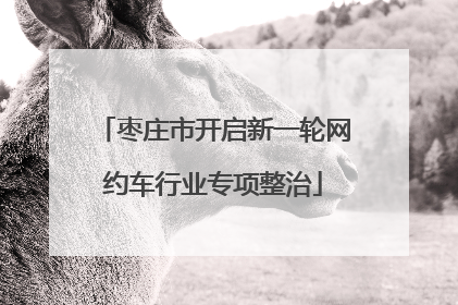 枣庄市开启新一轮网约车行业专项整治