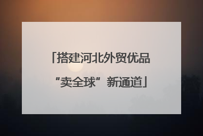 搭建河北外贸优品“卖全球”新通道