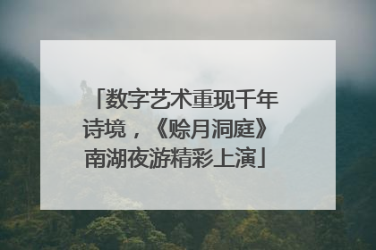 数字艺术重现千年诗境，《赊月洞庭》南湖夜游精彩上演