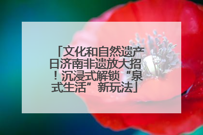 文化和自然遗产日济南非遗放大招！沉浸式解锁“泉式生活”新玩法