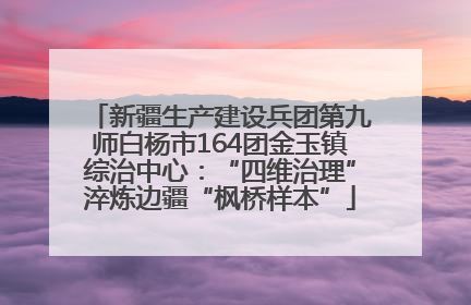 新疆生产建设兵团第九师白杨市164团金玉镇综治中心：“四维治理”淬炼边疆“枫桥样本”