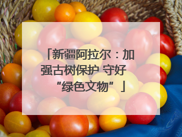 新疆阿拉尔：加强古树保护 守好“绿色文物”