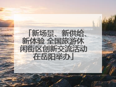 新场景、新供给、新体验 全国旅游休闲街区创新交流活动在岳阳举办