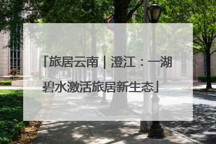 旅居云南｜澄江：一湖碧水激活旅居新生态