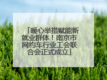 暖心举措赋能新就业群体！南京市网约车行业工会联合会正式成立
