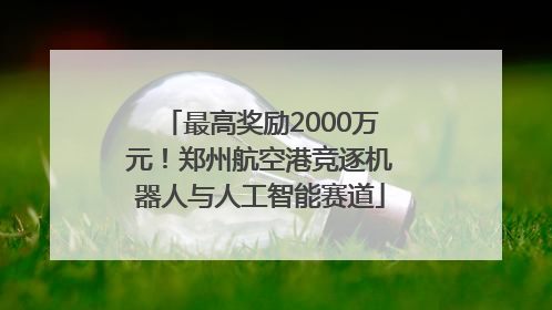 最高奖励2000万元！郑州航空港竞逐机器人与人工智能赛道