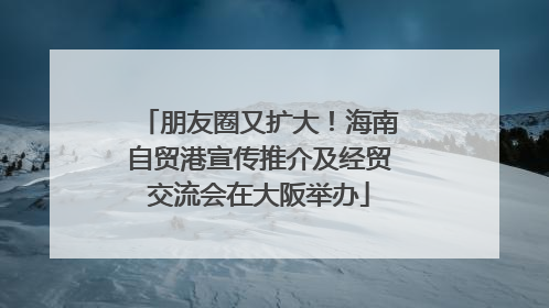 朋友圈又扩大！海南自贸港宣传推介及经贸交流会在大阪举办
