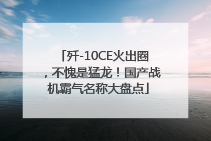 歼-10CE火出圈，不愧是猛龙！国产战机霸气名称大盘点