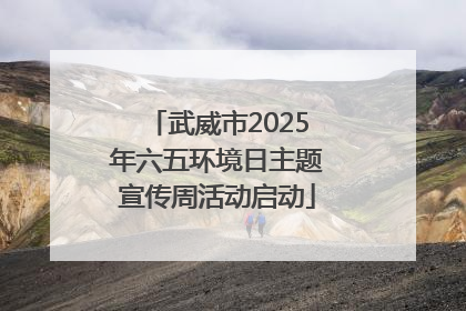 武威市2025年六五环境日主题宣传周活动启动