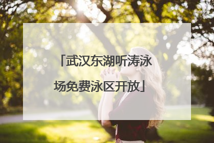 武汉东湖听涛泳场免费泳区开放