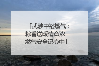 武陟中裕燃气：粽香送暖情意浓 燃气安全记心中