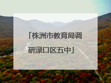 株洲市教育局调研渌口区五中