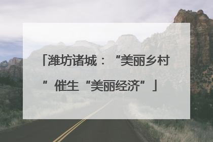 潍坊诸城：“美丽乡村”催生“美丽经济”