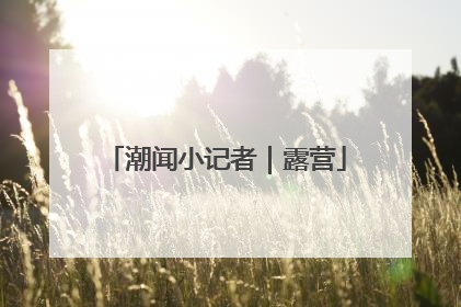潮闻小记者｜露营