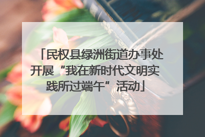 民权县绿洲街道办事处开展“我在新时代文明实践所过端午”活动