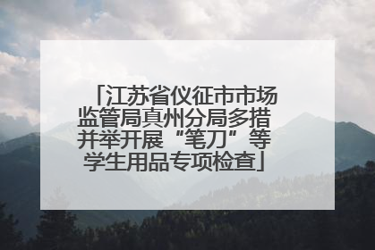 江苏省仪征市市场监管局真州分局多措并举开展“笔刀”等学生用品专项检查