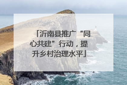 沂南县推广“同心共建”行动，提升乡村治理水平