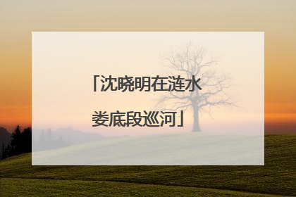 沈晓明在涟水娄底段巡河