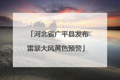 河北省广平县发布雷暴大风黄色预警