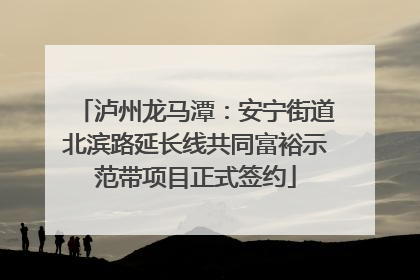 泸州龙马潭：安宁街道北滨路延长线共同富裕示范带项目正式签约