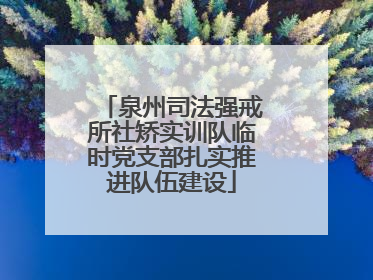 泉州司法强戒所社矫实训队临时党支部扎实推进队伍建设