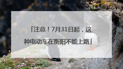 注意！7月31日起，这种电动车在衡阳不能上路