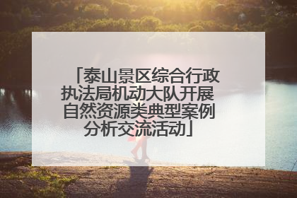 泰山景区综合行政执法局机动大队开展自然资源类典型案例分析交流活动