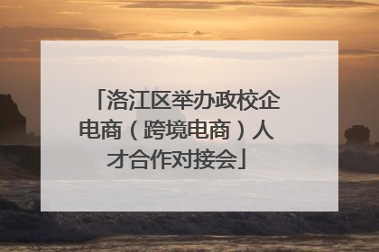 洛江区举办政校企电商（跨境电商）人才合作对接会