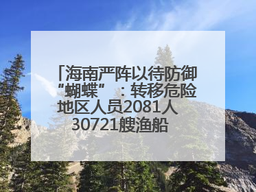 海南严阵以待防御“蝴蝶”：转移危险地区人员2081人 30721艘渔船全部进港避风
