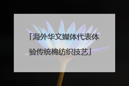 海外华文媒体代表体验传统棉纺织技艺