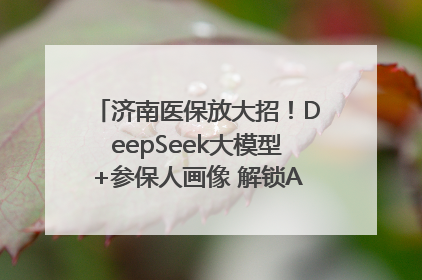 济南医保放大招！DeepSeek大模型+参保人画像 解锁AI医保管家新体验