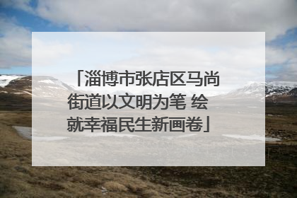 淄博市张店区马尚街道以文明为笔 绘就幸福民生新画卷
