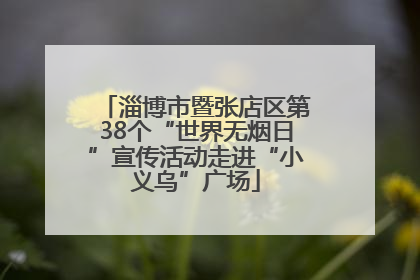 淄博市暨张店区第38个“世界无烟日”宣传活动走进“小义乌”广场