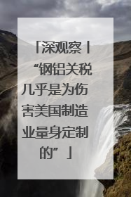 深观察丨“钢铝关税几乎是为伤害美国制造业量身定制的”