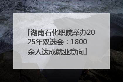 湖南石化职院举办2025年双选会：1800余人达成就业意向