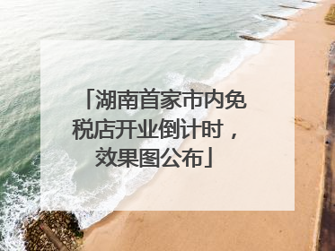 湖南首家市内免税店开业倒计时，效果图公布