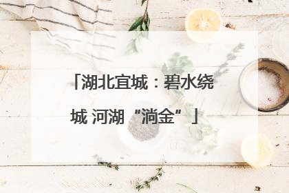 湖北宜城：碧水绕城 河湖“淌金”