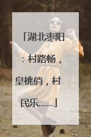 湖北枣阳：村路畅，皇桃俏，村民乐……