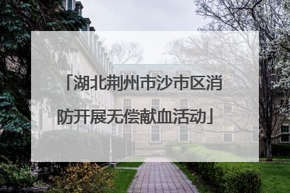 湖北荆州市沙市区消防开展无偿献血活动