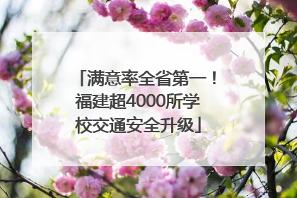 满意率全省第一！福建超4000所学校交通安全升级