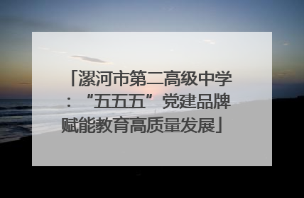 漯河市第二高级中学：“五五五”党建品牌赋能教育高质量发展
