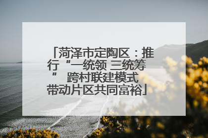 菏泽市定陶区：推行“一统领 三统筹” 跨村联建模式 带动片区共同富裕