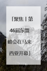 聚焦丨第46届东盟峰会在马来西亚开幕