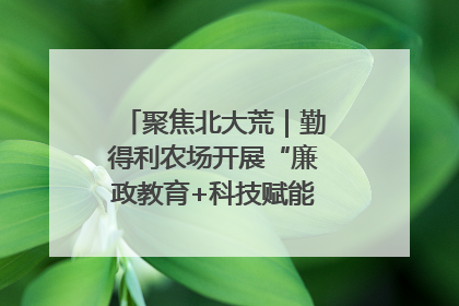 聚焦北大荒｜勤得利农场开展“廉政教育+科技赋能”主题党日活动