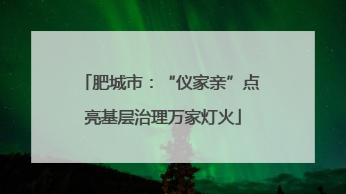 肥城市：“仪家亲”点亮基层治理万家灯火