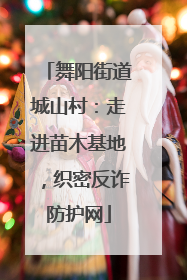 舞阳街道城山村：走进苗木基地，织密反诈防护网