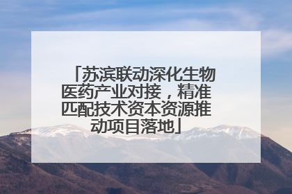 苏滨联动深化生物医药产业对接，精准匹配技术资本资源推动项目落地