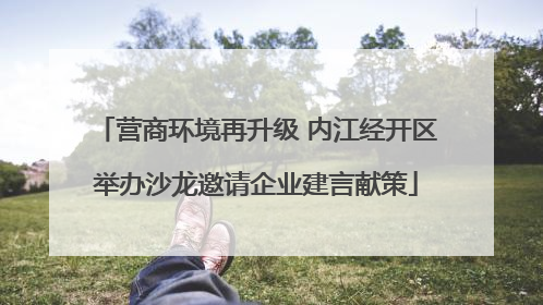 营商环境再升级 内江经开区举办沙龙邀请企业建言献策