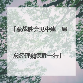 蔡战胜会见中建二局总经理魏德胜一行
